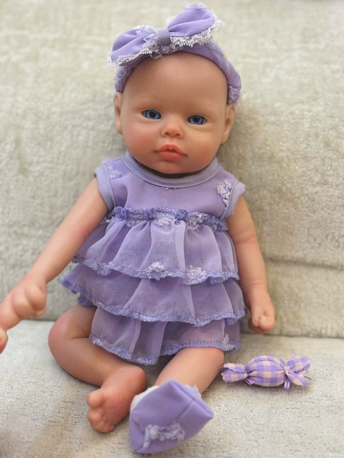 OtardDolls 13-Zoll-Ganzkörperpuppe, Silikon, Lila - Bild 2