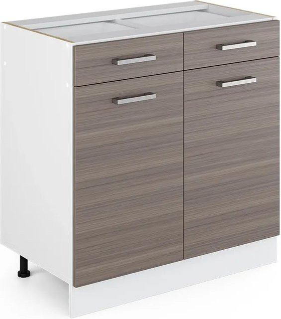 Vicco Küchenunterschrank R-Line Schubladenschrank in Edelgrau ohne Arbeitsplatte - Bild 1