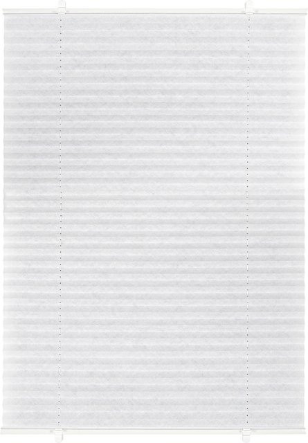 Ondeco Plissee Prompt Basic mit Klemmträger als Sonnenschutz in Weiß, Breite: 90 cm, Höhe: 130 cm - Bild 1