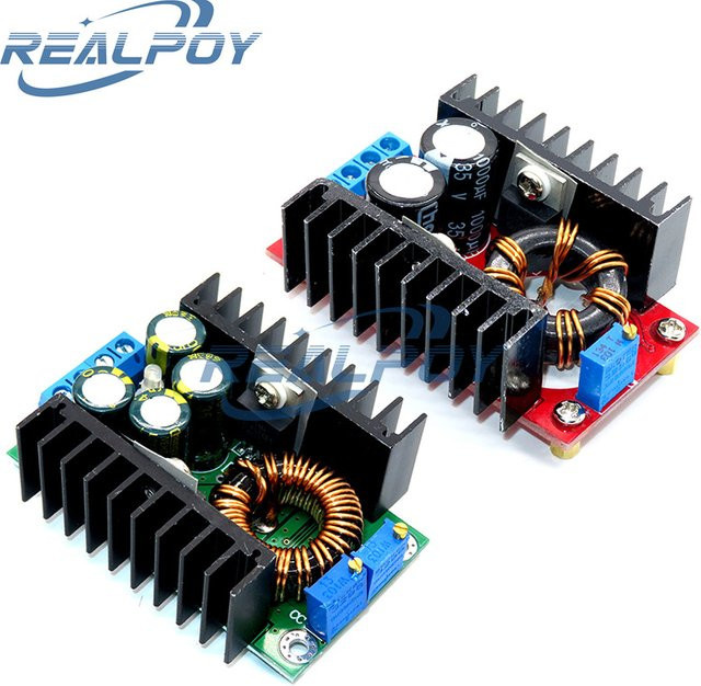 REALPOY DC-DC Step-Up-Boost-Konverter 150 W (10–30 V auf 12–35 V, 9 A) und XL4016 Step-Down-Buck-Konverter 300 W (5–40 V auf 1,2–35 V) Leistungsmodul - Bild 1