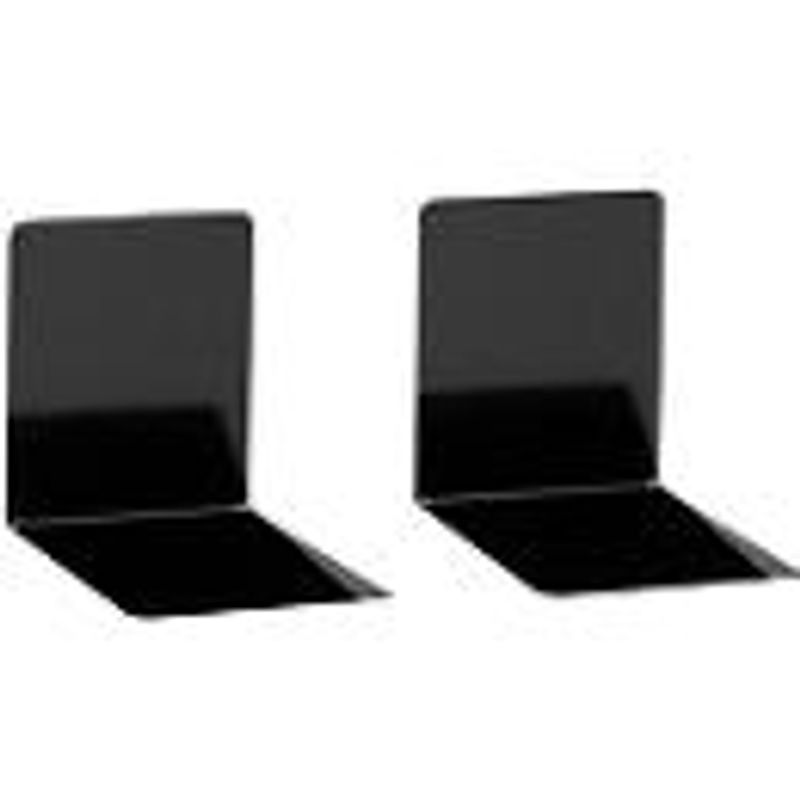 Magnetische Buchstützen von MAUL im 2er-Set, schwarz, geometrisches Metall-Design in L-Form - Bild 3