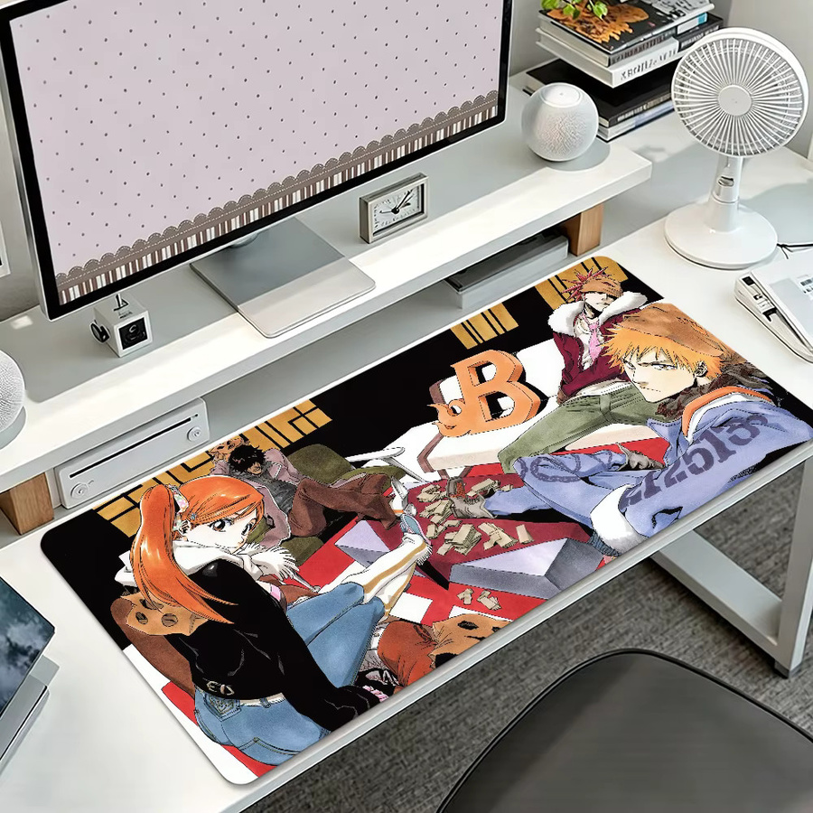Anime B-Bleach Mauspad in Multicolour, rutschfeste und verdickte Gaming-Schreibunterlage mit Randversiegelung - Bild 2