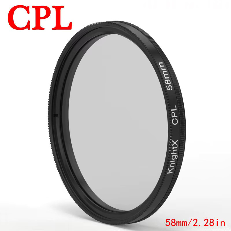 KnightX UV Digital Filter und CPL Objektivschutz für Canon und Nikon DSLR SLR Kameras in Schwarz - Bild 1