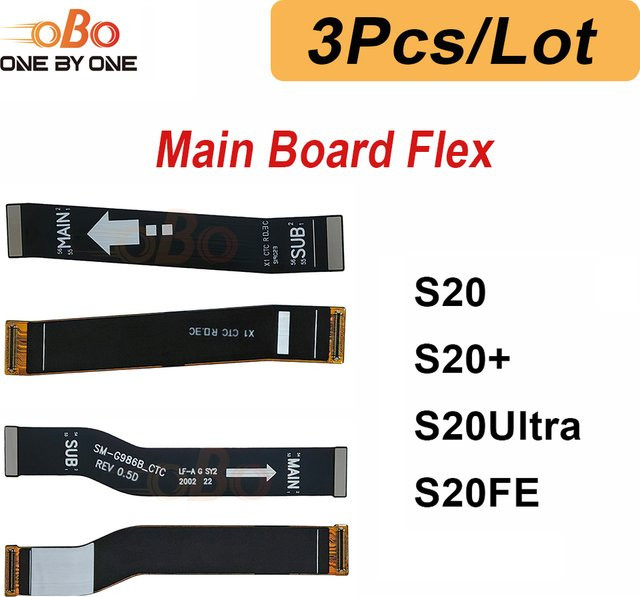 3er-Set Motherboard-Verbindungskabel Flexkabel für Samsung S20 Plus Ultra FE S20+ G981 G986 G988 G781 in Schwarz - Bild 1