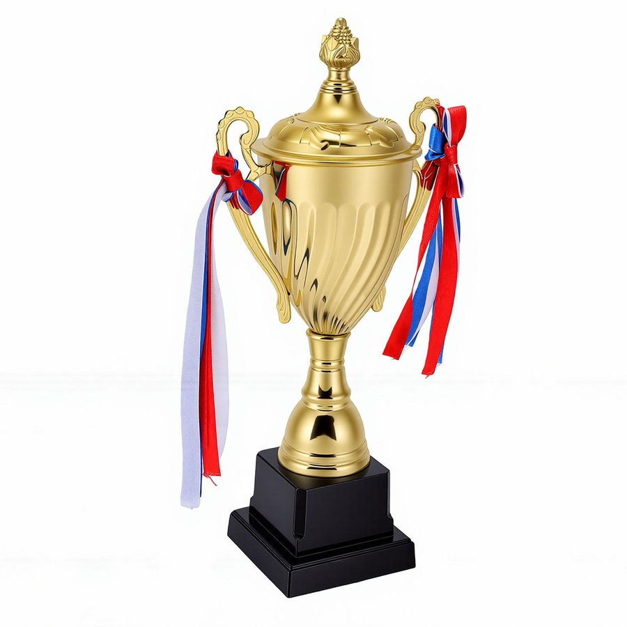 Goldener Siegerpokal aus Zinklegierung von TOMTOP JMS für Sportwettbewerbe und Partys, Farbe: Gold - Bild 2