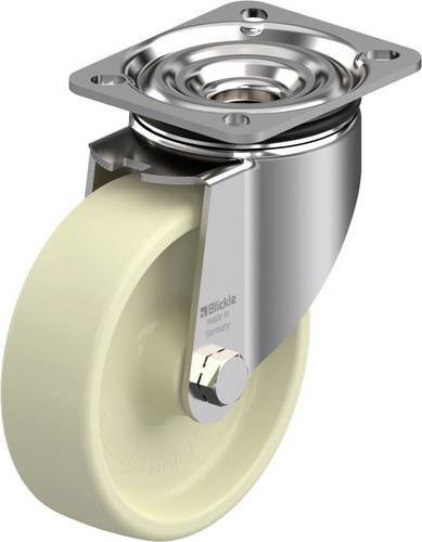 Blickle LIKX-POH 125G-1 Hitzebeständige Edelstahl-Lenkrolle aus Edelstahl in Silber mit 125 mm Rad-Durchmesser und 300 kg Tragfähigkeit - Bild 1