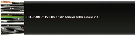 HELU PVC Flachbandkabel 10G 1,5mm² Schwarz 500m - Bild 1