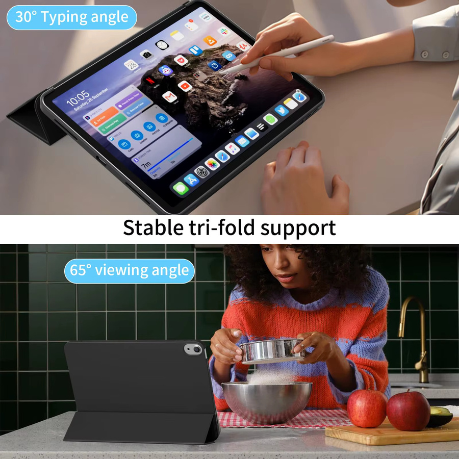 Magnetische Smart Cover Hülle für Apple iPad 5 bis 11 Generation in Lila - Bild 5