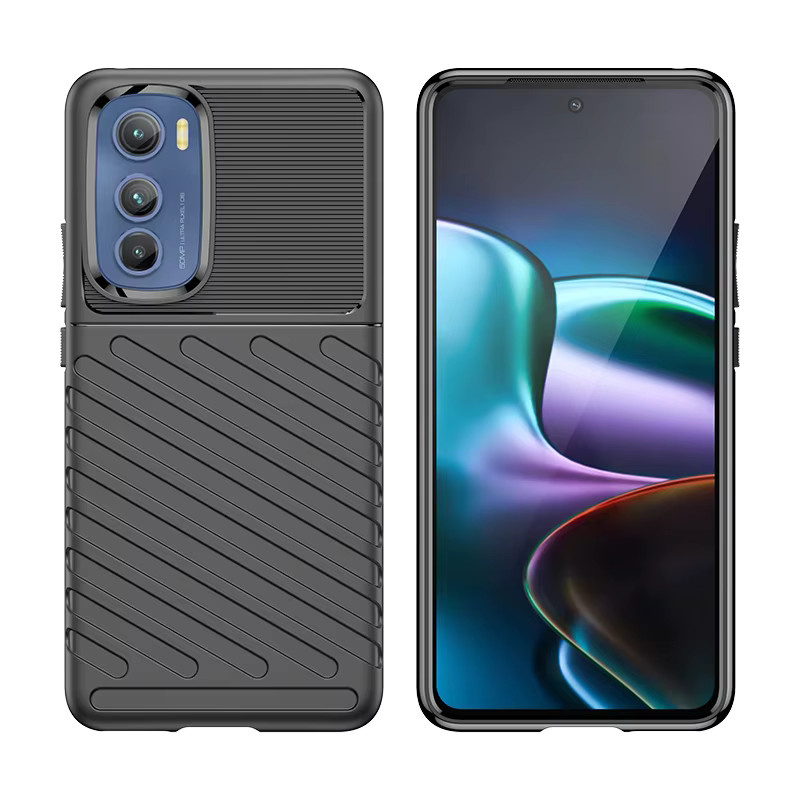 Stoßfeste Silikon-Handyhülle für Motorola Moto Edge 30 und 30 neo in Schwarz - Bild 3