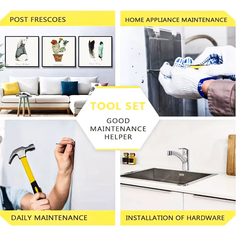 Podofo 88-teiliges Handwerkzeug-Kombinationsset für Haushalts-Hardware und Autoreparatur - Bild 2