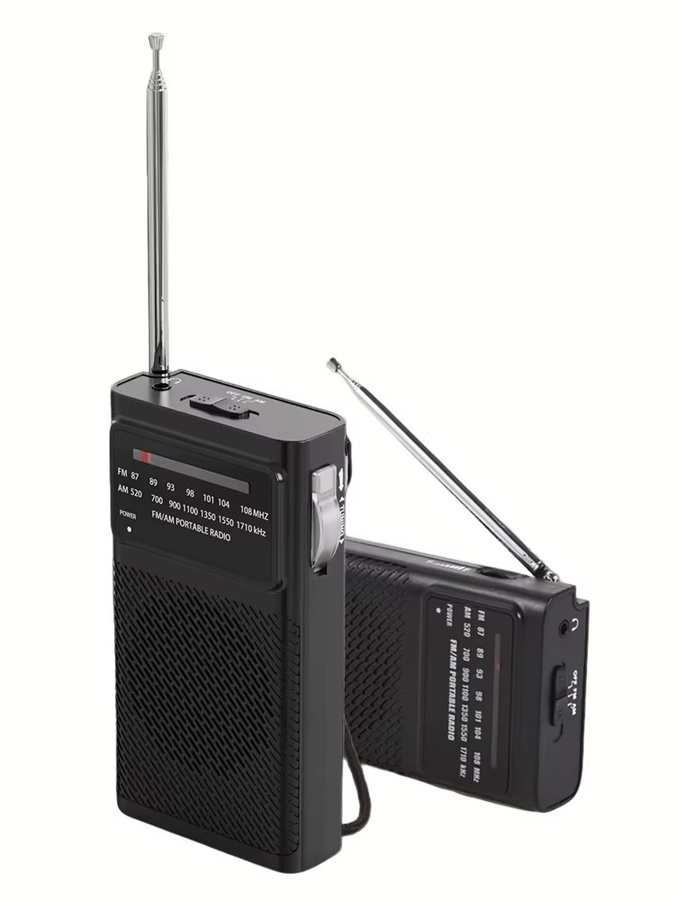 YITHOR Tragbares Mini-AM-FM-Radio in Schwarz mit lautem Lautsprecher für Innen- und Außenbereich sowie Notfälle - Bild 7