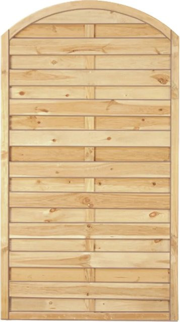 T & J Sichtschutzzaun Maxi-Bogen-Serie aus kesseldruckimprägniertem Holz in Grün, Breite: 100 cm, Höhe: 180/160 cm - Bild 1