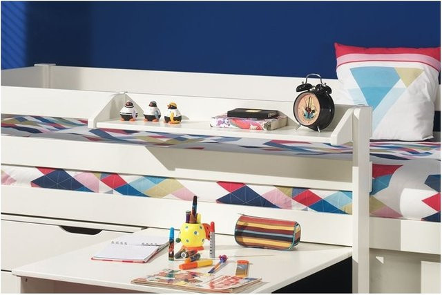 Vipack Wandregal aus massivem Kiefer Holz in Weiß für Kinderzimmer und Jugendzimmer - Bild 1