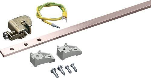 Rittal Erdungsschiene DK 7543.000 aus Messing in Silber - Bild 1