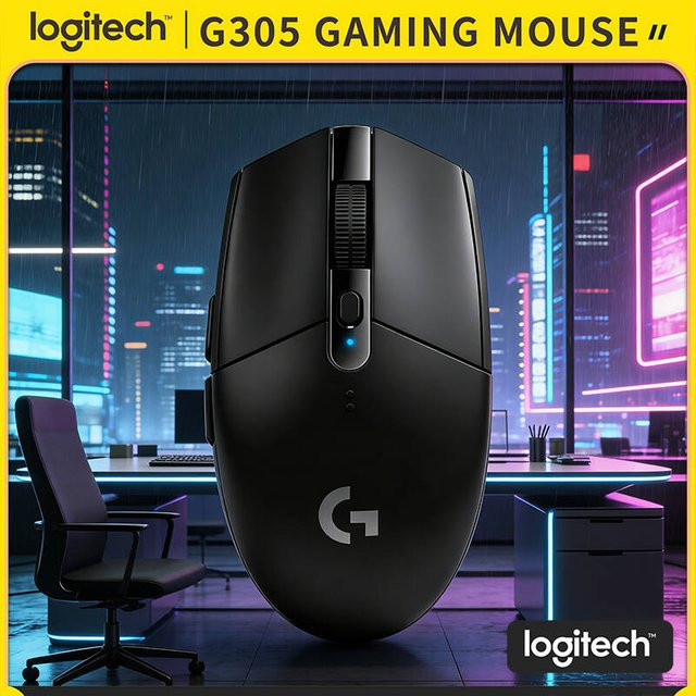 Logitech G305 LIGHTSPEED Gaming-Maus in Schwarz mit 12000 DPI HERO-Sensor und 6 programmierbaren Tasten - Bild 1