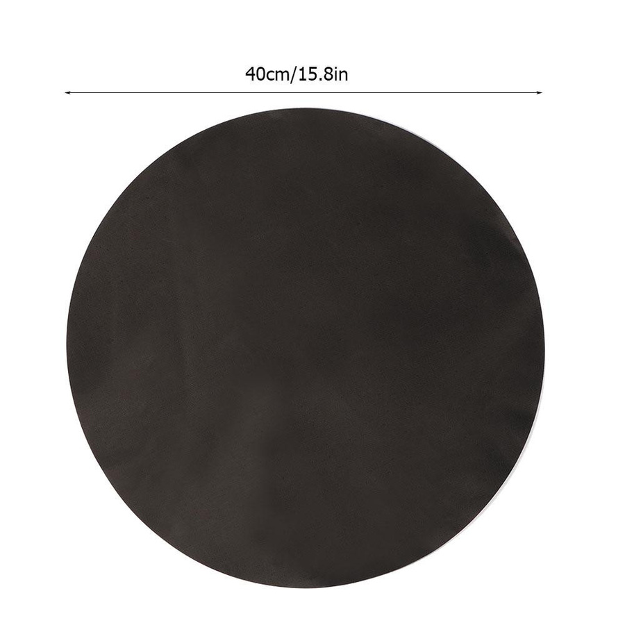 mfySpace Hitzebeständige Gasherdmatte aus Glasfaser und PTFE, rund, schwarz, Durchmesser: 40 cm - Bild 2