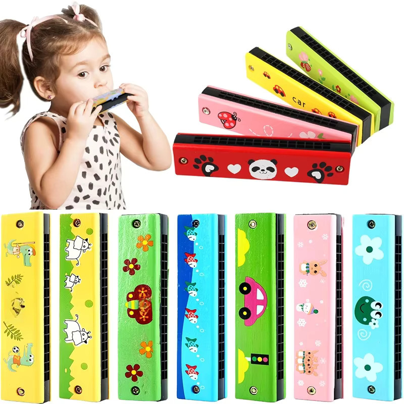 IFITU PUBO Kinder Holz Mundharmonika Orff Instrument 16 Löcher - Bild 4