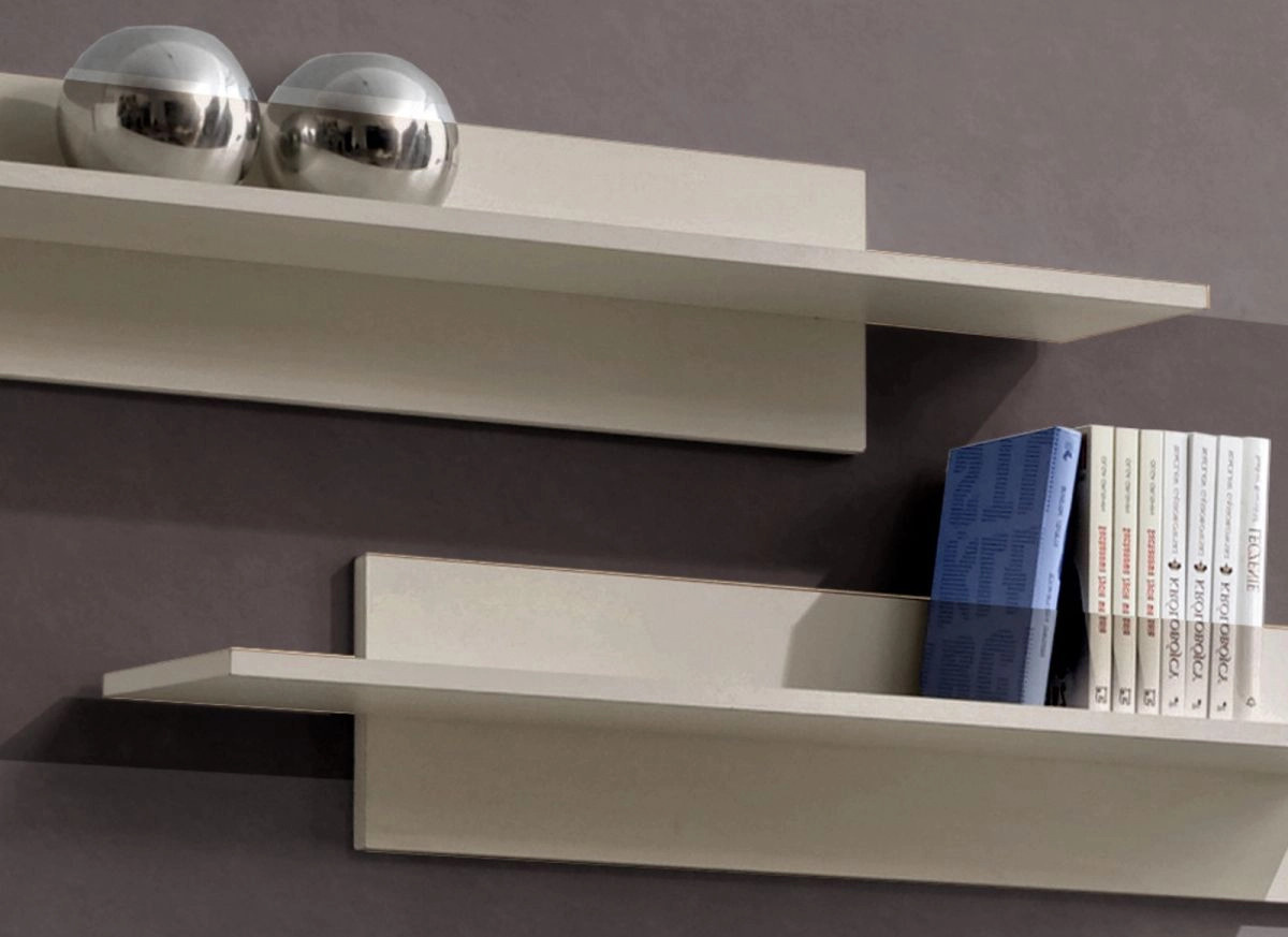 Moderne Wohnwand Inn.Furn in Kaschmir Beige mit Lowboard, Wandregal und Schränken, Breite: 210 cm - Bild 3