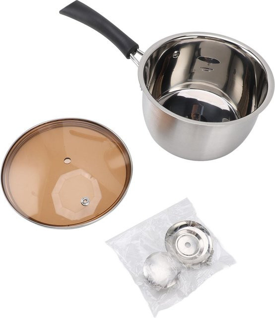 CosyHome Milchpfanne aus Edelstahl in Silber, Durchmesser: 14 cm - Bild 1
