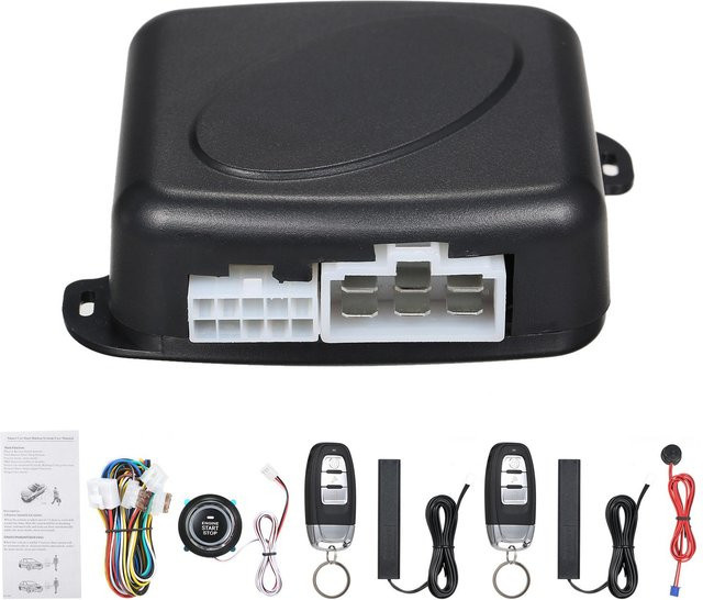 VehicleKit Passive schlüssellose Autoalarmanlage und Auto-Startersystem mit Druckknopf in Schwarz - Bild 1