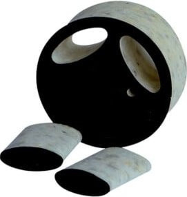 Maico Einschubschalldämpfer SDE 10 aus weißem Kunststoff mit PU-Schaumstoff, Durchmesser: 100 mm - Bild 1