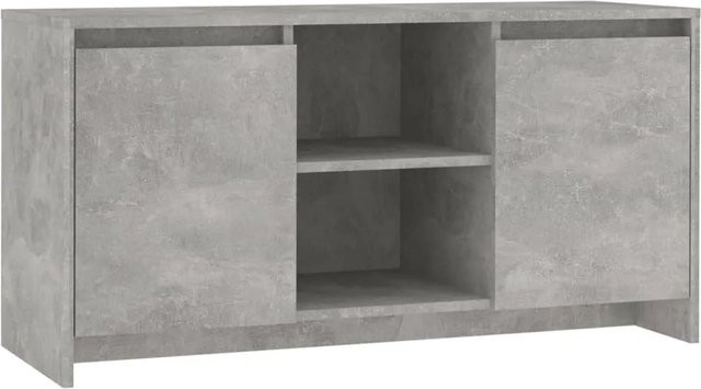 vidaXL TV-Schrank in Betongrau, minimalistisches Wandregal aus Holzwerkstoff, B/T/H: 102 x 37,5 x 52,5 cm - Bild 1