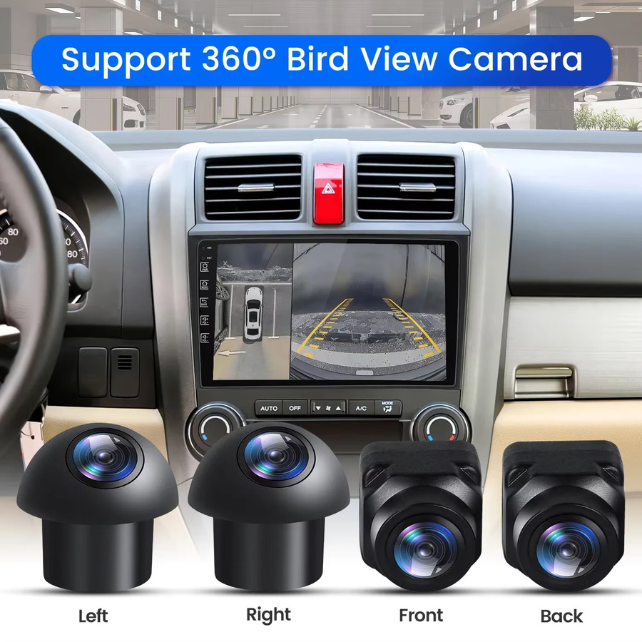 AUTOSHARK 360 Grad Auto Rückfahrkamera System mit 1080p Full HD Panorama Vogelansicht in Schwarz für Android-Radios - Bild 2