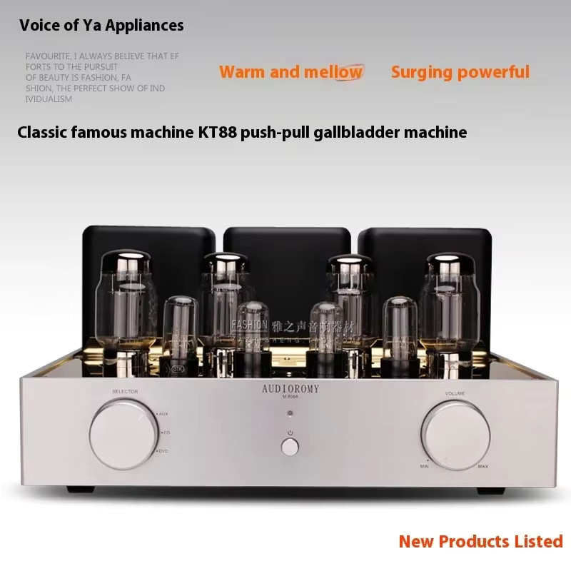 AMXEKR KT88 Röhrenverstärker in Silber, handgefertigter 2.0 HIFI-Audio-Verstärker mit 45W - Bild 3