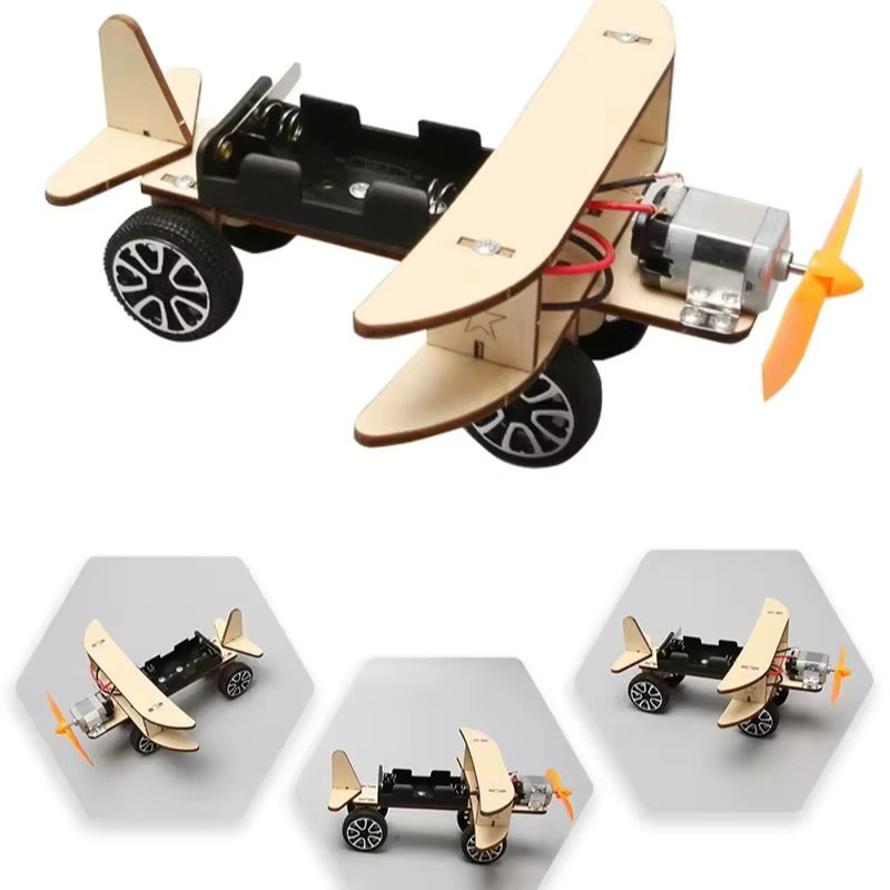soulbao Elektrisches Segelflugzeug Holzmodell, Wissenschafts-Experimentier-Set - Bild 2