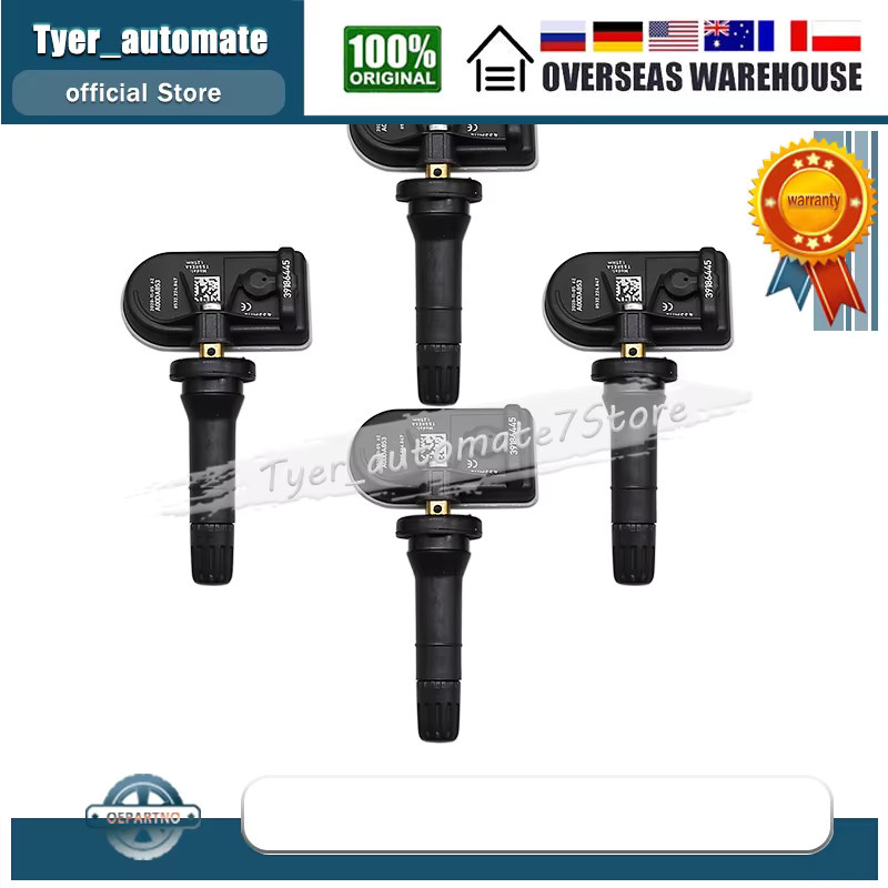 GANGLE 4er-Set Reifendrucküberwachungssensor TPMS 433 MHz in Schwarz für Opel Astra K, Astra Van und Insignia B sowie Vauxhall Astra und Insignia - Bild 2