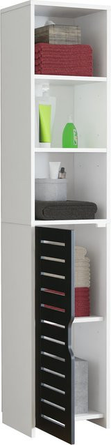 VCM Badezimmerschrank Flonali aus Holz mit einer Drehtür, H x B x T: 164 x 34 x 28 cm - Bild 1