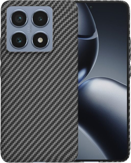 Techsuit Carbonite FiberShell Schutzhülle für Xiaomi 14T Pro in Schwarz und Grau - Bild 1