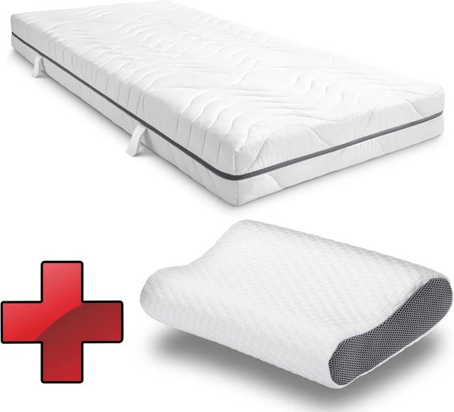 Sleezzz Viscomatratze Smart aus viskoelastischem Schaumstoff, Weiß, B/T: 90 x 200 cm - Bild 1