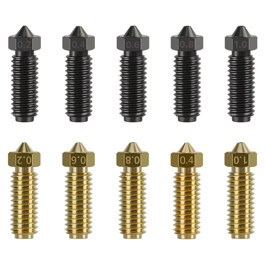 Anycubic Kobra 3 Hotend Düsen Set aus Messing und gehärtetem Stahl für FDM 3D-Drucker, Durchmesser: 0,2 mm, 0,4 mm, 0,6 mm, 0,8 mm, 1,0 mm - Bild 3