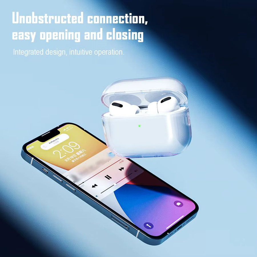 Transparente Silikon-Schutzhülle für Apple AirPods Pro 3 mit Karabiner, wasserdicht und staubdicht - Bild 6
