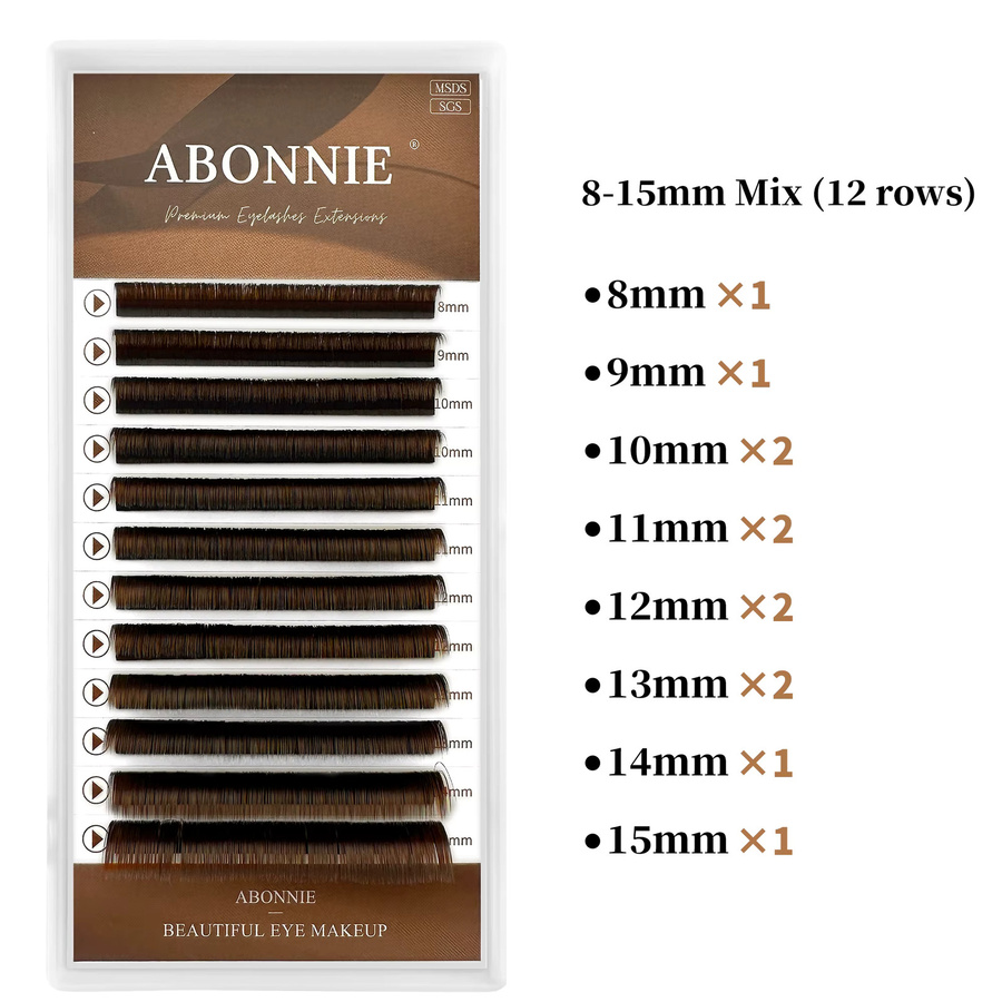 Abonnie Brown Easy Fan Wimpernverlängerungen, Dunkelbraun, Unisex - Bild 5