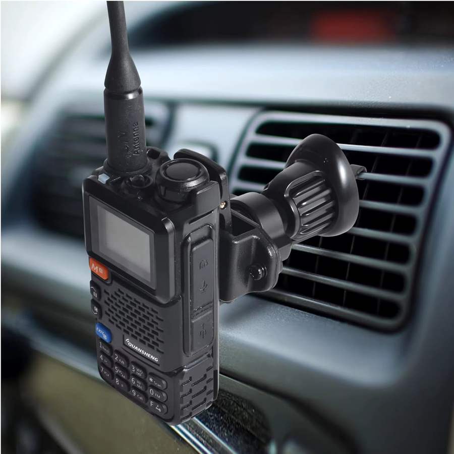 Zwei-Wege-Funkgerät-Halterung aus Stahl für Motorola, BaoFeng und Yaesu in Schwarz - Bild 3