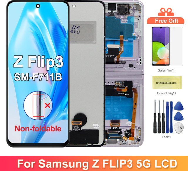Samsung Z Flip 3 5G LCD Display Touch Screen Ersatz für SM-F711 F711U F711B - Bild 1