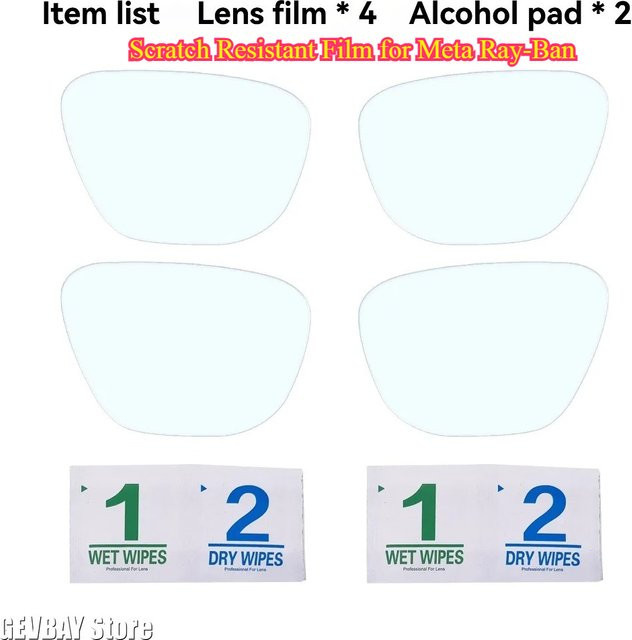 MeRealer Kratzfeste HD-Displayfolien für Meta Ray-Ban Brille, transparent - Bild 1