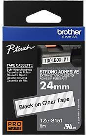 Brother Schriftbandkassette TZe-S151 Thermalschriftband in Schwarz - Bild 1