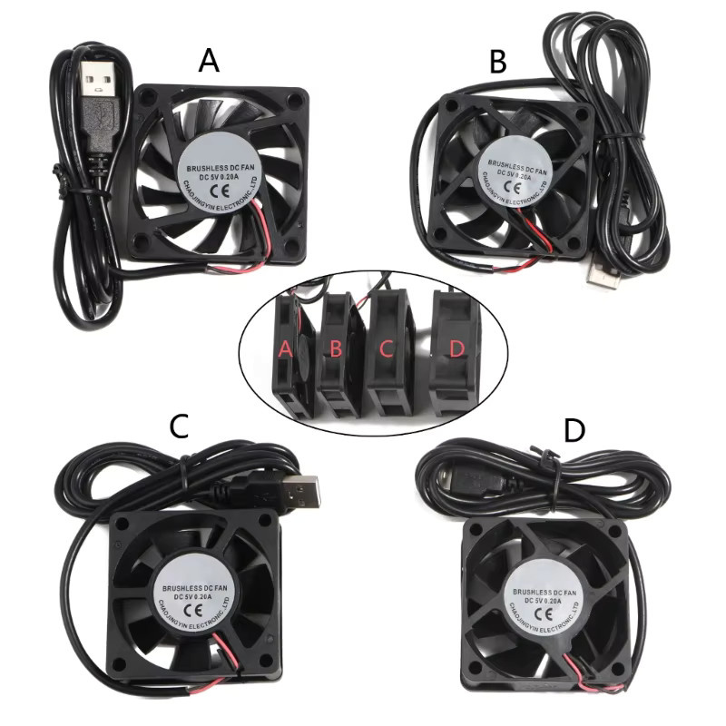 OOTDTY USB-Lüfter CPU-Kühler 5V Schwarz für Computer und Server, leise Kühlung mit 2008-2010 U/min - Bild 2
