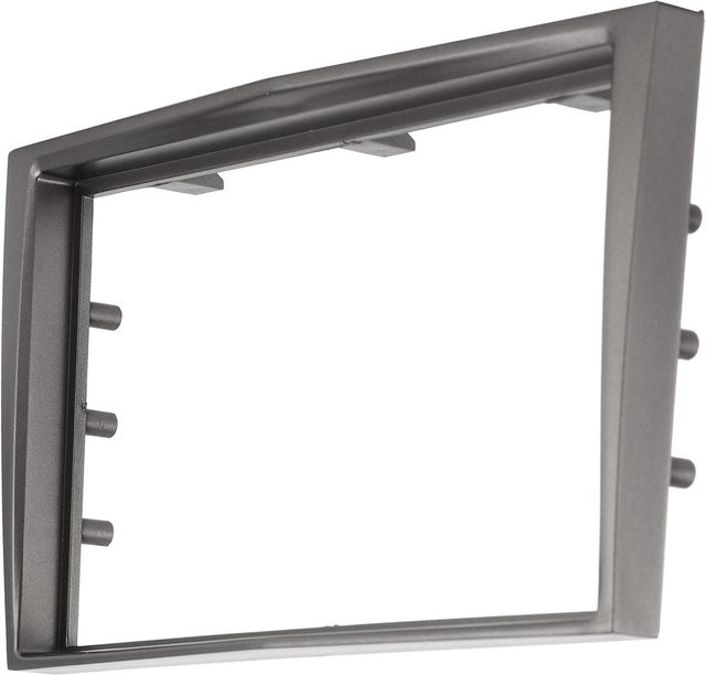 Koogeelife 2DIN Mittelkonsole Audioblende und Navigationsrahmen passend für Opel Vectra Astra Zafira ab 2006 in Silber Grau - Bild 1