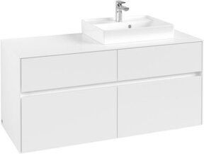 V&B Waschtischunterschrank Collaro mit WT rechts, Farbe: Weiß matt, B/T/H: 120 x 54,8 x 50 cm - Bild 1