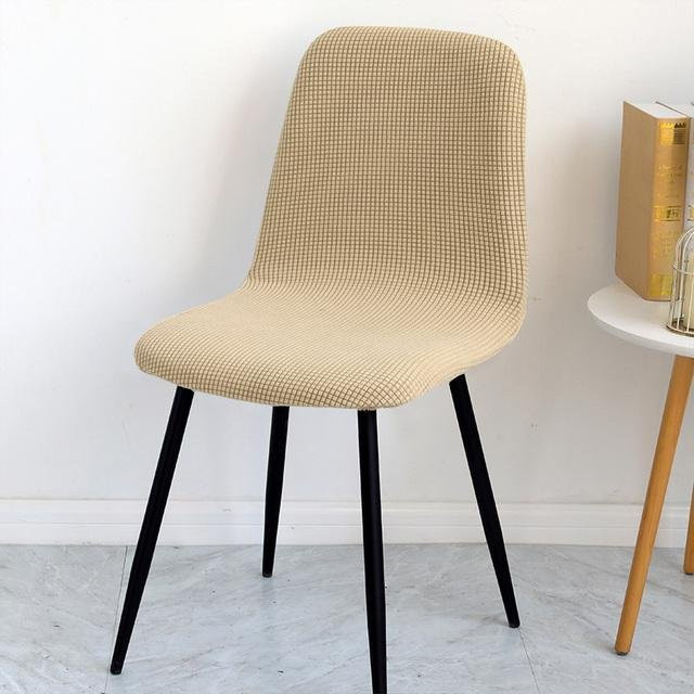 Yiran Furniture Moderne Stuhlhussen aus elastischem Stretch-Material, Beige, 1 Stück - Bild 1
