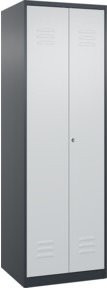 C+P PSA Doppel-Spind Classic PLUS mit 2 Abteilen, Anthrazitgrau/Lichtgrau, H x B x T: 185 x 60 x 50 cm - Bild 1
