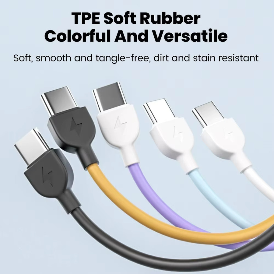 PD 60W USB C Schlüsselanhänger Schnellladekabel Typ C zu Typ C in Blau für Samsung Xiaomi Huawei - Bild 2