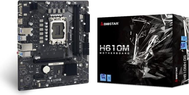 Biostar H610MH D5 Micro ATX Mainboard LGA 1700 DDR5-SDRAM Schwarz - Bild 1