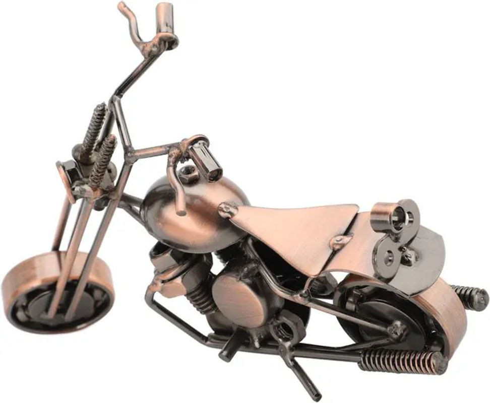 GoolRC Vintage Motorrad Modell aus Metall in Gold und Braun als Tischdekoration für dein Zuhause oder Büro - Bild 1