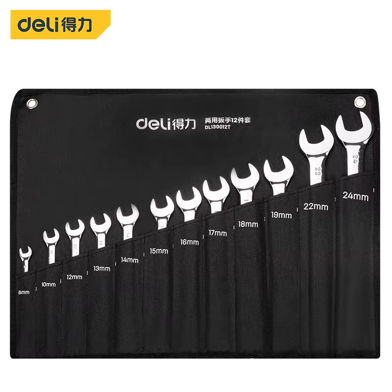 Deli Ratschen-Kombinationsschlüssel-Set in Silber für schnelle mechanische Reparaturen und Autoreparaturen - Bild 2