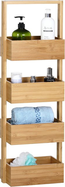 Casaria Badregal aus Bambus in Braun, B/T/H: 88 x 16 x 28 cm - Bild 1